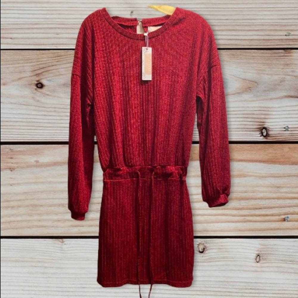 C+D+M red sweater dress new w/tags. Size L